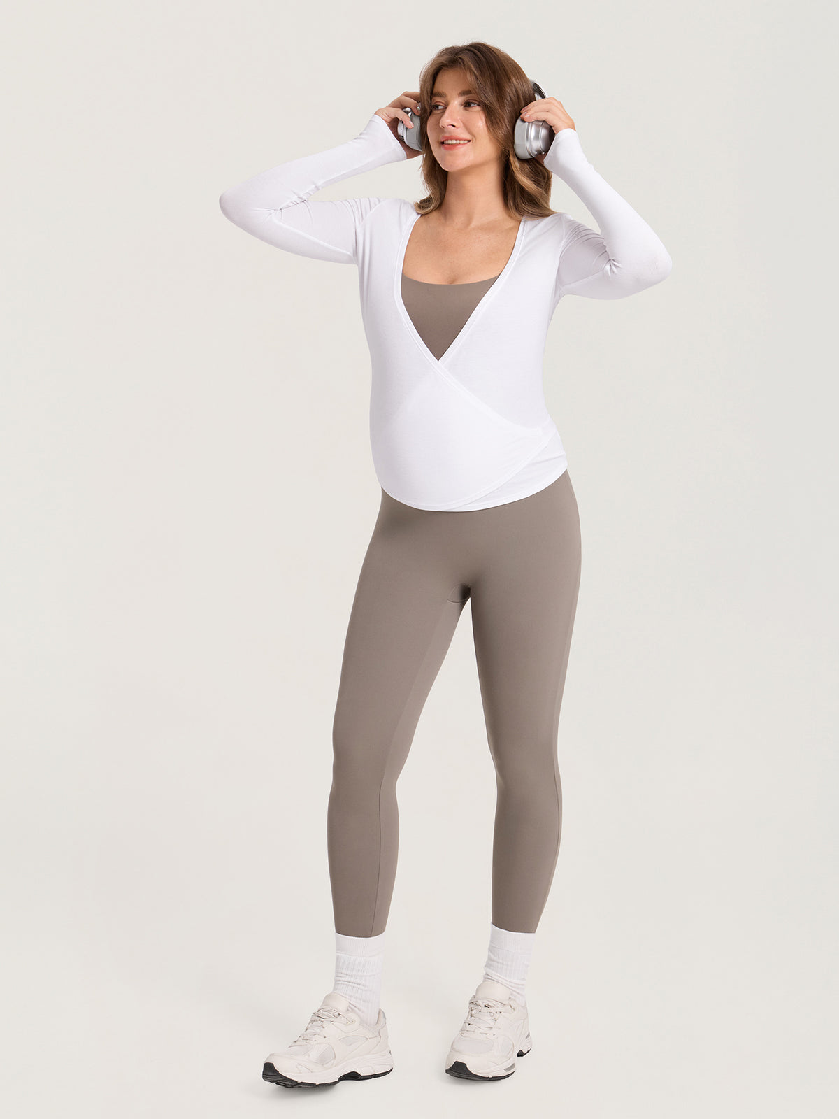 Modal Rib Knit Maternity Ballet Wrap Top