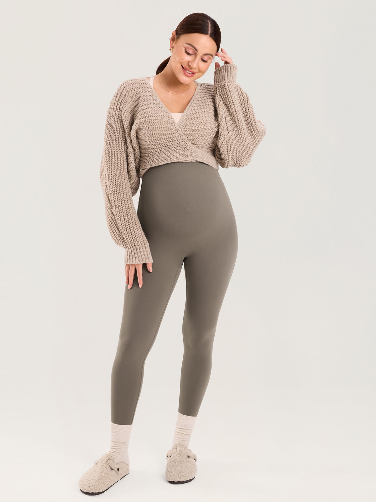 Natrelax® Seamless-Front Maternity Leggings 25"